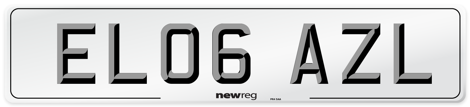 EL06 AZL Number Plate from New Reg